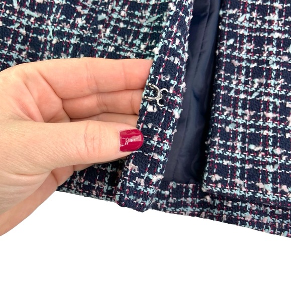 Talbots Tweed Blazer in Navy Blue - Picture 4 of 5